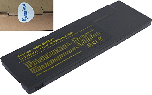 PowerSmart 6 Cell 11.1V 4200mAh Li-Polymer Replacement VGP-BPS24 Battery for SONY VAIO VPC-SB11FXB VPC-SB190S VPC-SC1AFMS