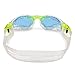 Aqua Sphere Kayenne Junior Swim Goggles with Blue Lens (Clear/Lime). Swimming Goggles for Kids.