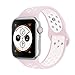 AdMaster Compatible with Apple Watch Bands 42mm 44mm,Soft Silicone Replacement Wristband Compatible with iWatch Series 1/2/3/4/5-M/L Barely Rose/Pearl Pink