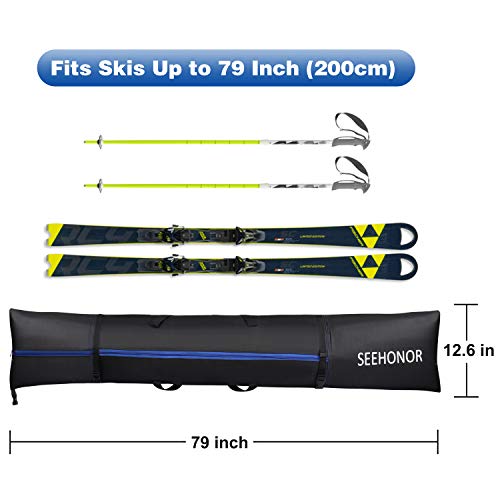 image for SEEHONOR Padded Ski Bag and Boot Bag Combo, Store Transport Skis Up to