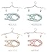 YOUOWO 4 PCS Portable Folding Clothes Hangers with 8 Hanger Clips for Scarves Suits Trousers Pants Shirts Socks Underwear for Travel Home (Blue Green Pink Beige)