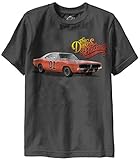 Dukes of Hazzard General Lee Vintage Distressed Charcoal T-shirt (Youth Small)