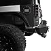 Hooke Road Different Trail Rear Bumper w/Hitch Receiver & LED Accent Lights for 2007-2018 Jeep Wrangler JK & Unlimited