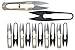 Golden Eagle Double Sharp Quick-Clip Lightweight Thread Clippers Trimming Scissors & Thread Snips (12pc Combo)