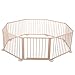 Tobbi New Wooden Baby 8 Panel Playpen Safety Activity Centre Safety Play Yard Home Indoor Outdoor New Pen