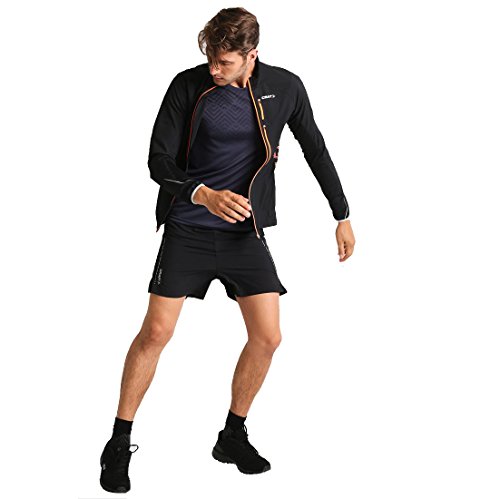 Craft Sportswear Men's Essential Running and Training Fitness Workout Reflective 5" Inseam Shorts, Black, 2X-Large - Thumbnail 3