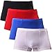 YuKaiChen Men's Ice Silk Underwear Seamless Short Boxer Briefs 4-Pack L