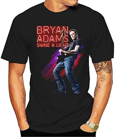New Bryan Adams Shine A Light USA Tour Aug-Sept Black T Shirt S - 3XL 100% Cotton Men T Shirt 