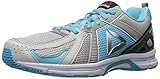Reebok Women's Runner Walking Shoe, White/Skull Grey/Asteroid Dust/Crisp Blue/Silver, 8 M US