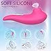 Clitoral Nipple Sucking Vibrator, Enlove, Clit Vibrators Clitoris Stimulator with 10 Suction & Vibration Patterns, Adults Sex Toys for Women Couples, Rose Red