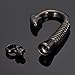 HooAMI Fish Hook Memorial Cremation Ash Urn Pendant Keepsake Necklace,Black