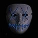 BV Company USA Stock Halloween Mask LED Light up Purge Mask for Festival Cosplay Halloween Costume (Blue 2)