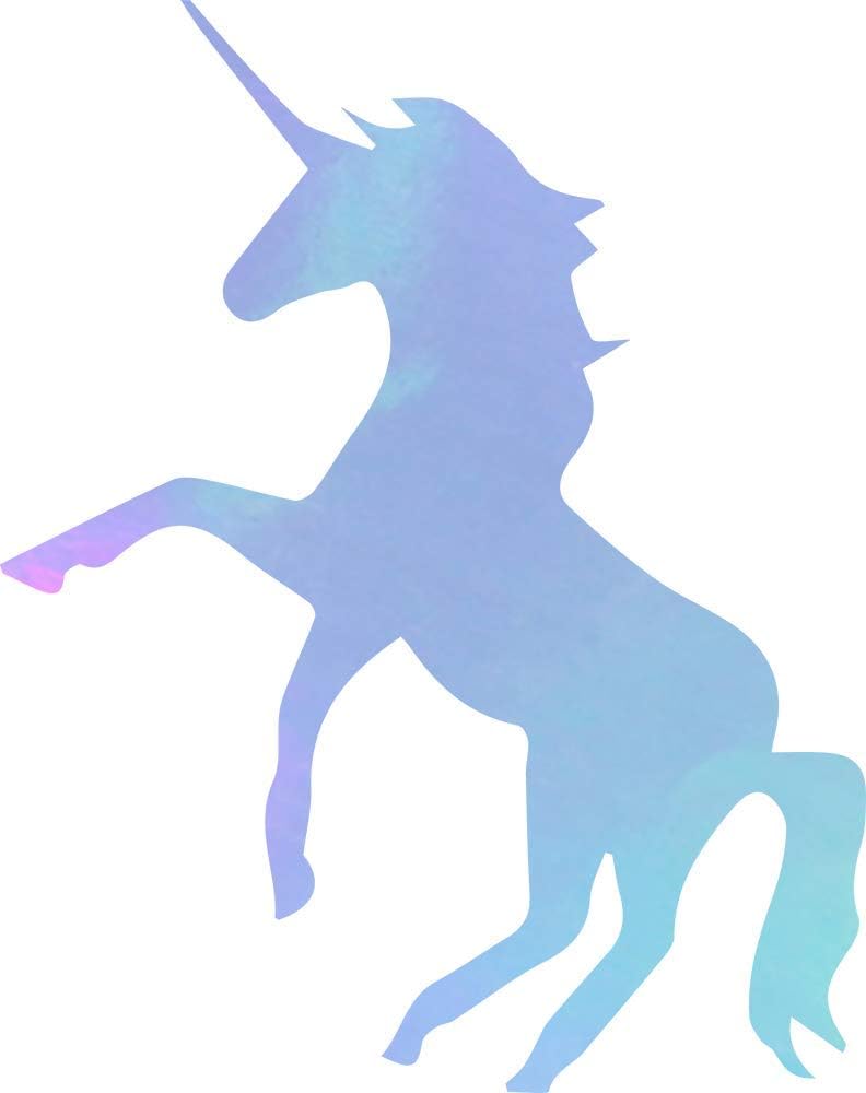 Amazon Nbfu Decals ユニコーンシルエット Hologram ホログラム 2個セット プレミアム 防水ビニールデカール ラップトップ用ステッカー 電話アクセサリー ヘルメット 車の窓のバンパー マグ 塊茎 カップ ドア 壁飾り 車 バイク 車 バイク