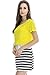 Bearsland Women's Maternity Nursing Dress With Shirt Over Top,Yellow,Medium