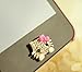 eBADA(TM) Cute Hello Kitty Lovely Bling Crystal Rhinestone Iphone 5 iphone 4 4s Home Return Keys Buttons Sticker For iPhone 4S iPhone 5 iPod Touch iPad Repair Fix Replace Replacement