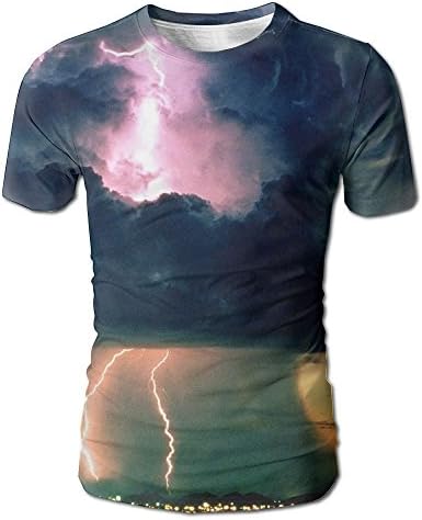 Lightning Men Active Short Sleeve Golf T-Shirt Tees