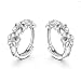 Sannysis Fashion Women Silver Flower Plated Crystal Rhinestone Stud Earrings primary
