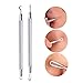 VOBAGA Blackhead Remover Pimple Comedone Extractor Tool Curved Acne Removal Kit,Treatment for Blemish,Whitehead Popping,Fat Particles,Zit popper with Silver Metal Case (Tweezers Kit 5pcs)