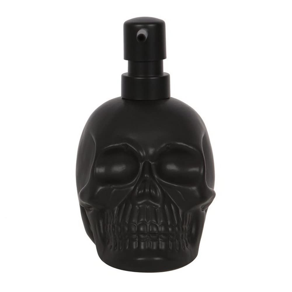 something different Spirit of Equinox - Black Skull - Pump Soap Dispenser,H11.5cm x W9cm x D12.5cm