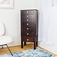 Alveare Home Helena Standing Jewelry Armoire, Espresso