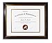 Golden State Art, 11x14 Document Frame for 8x10 Diploma/Certificate/Picture Includes White Over Double Mat and Real Glass (Black Gold & Burgundy Frame)