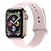 RUOQINI Compatible with Apple Watch Band 38mm 40mm,Sport Silicone Soft Replacement Band Compatible for Apple Watch Series 5/4/3/2/1 [S/M Size - Pink Sand]