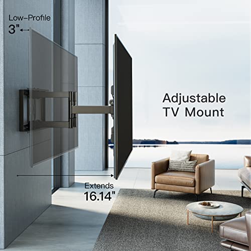 PERLESMITH Full Motion TV Wall Mount for 3782 inch TVs up to 132 lbs