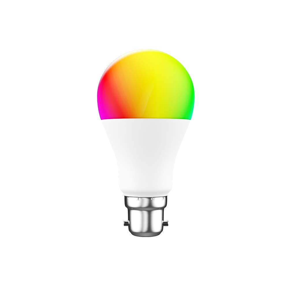 Woox Smart WiFi Light LED RGB Color Changing Dimmable B22 Bulb Compatible with Alexa, Google Home Assistant, App Remote Control, White, R4554