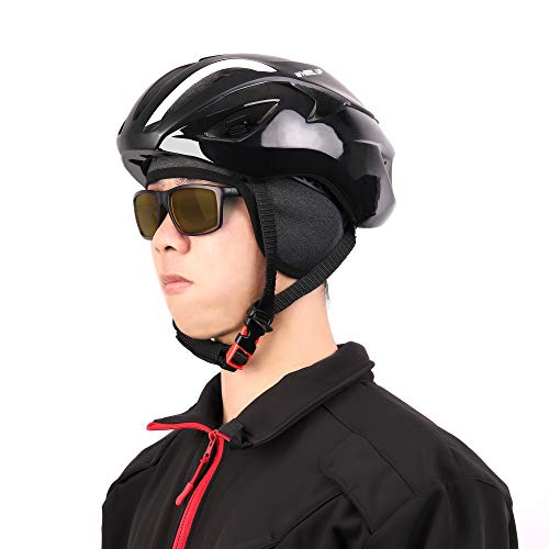 Winter Skull Cap Beanie, Cycling Hat Caps for Under Helmet Men Women with Windproof Thermal Fleece, Motorcycle Helmet Liner Cycle Cap Cover for Outdoor Sports Riding/Skiing/Running Grey