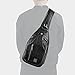tuowan Small Sling Bag Crossbody Backpack Over the Shoulder Bag for Men Women Travel Outdoors, Lightweight Chest Pack (Small, PU leather)