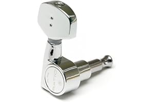 GRAPHTECH Graph Tech : 3 plus 3 RATIO Machine Heads for Acoustic guitar - Non-locking - Contemporary - Chrome (PRN-2411-C0)