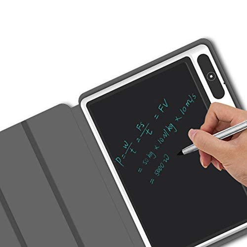 LCD Writing Tablet, 10 Inch Electronic Notepad, Handwriting Paper Drawing Tablet, with Faux Leather Case for Daily Notes Work Memos(Black)