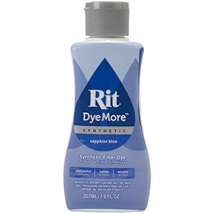 Rit Dyemore Advanced Liquid Dye for Synthetics, 7-Ounce, Sapphire Blue by Tri