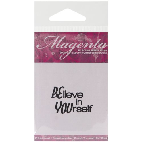 Magenta Cling Stamps, 1.5 by 0.75-Inch, Believe in Yourself