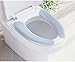 Lifechaser Sticky Toilet Seat Lid Warmer Cover Pads Washable Toilet Warmer Mat for Bathroom (2 Pack, 1 Blue & 1 Pink) (More options)