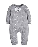 Kidsform Toddler Baby Unisex Organic Cotton Romper Footless Bodysuits Playsuit Coveralls Grey 24M