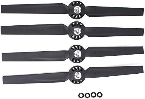 Darkhorse 2 Pairs Nylon Fiber Propellers Prop Blade Set A+B for YUNEEC Typhoon Q500 Q500M Q500 4K RC Quadcopter Drone Spare Replacement Parts - Black