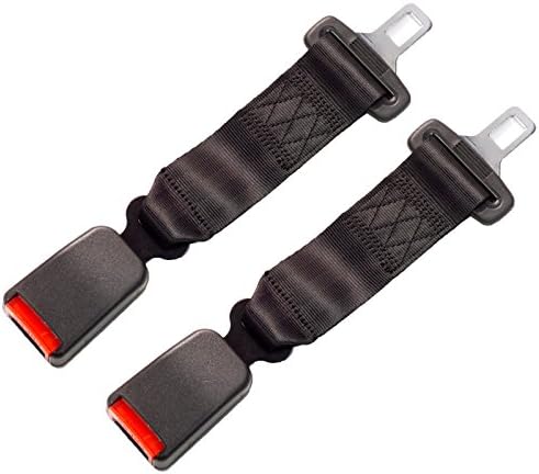 E4 Safety Certified Seat Belt Extension 2-Pack for 2013 Dodge Durango Front Seats, 10 inches, Black from Seat Belt Extender Pros