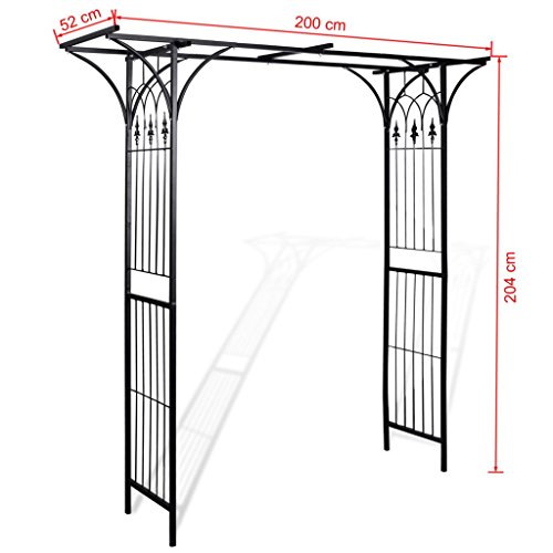Unfade Memory Garden Arch Metal Arches Trellises Arbours Pergolas Arbor Arbour Archway with Graceful Curve for Patio Terrace Lawn Backyard Wedding