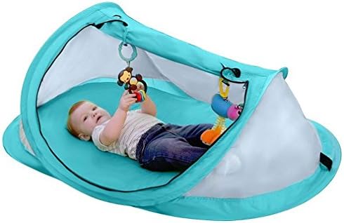 Bersun Outdoor Beach Play Tent Sun Shelter Pop Up Travel Tent Bed, Protect From Sun &amp; Bugs,Excellent for Infant and Small Kids(Blue)