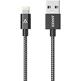 Anker 3ft Nylon Braided USB Cable with Lightning Connector [Apple MFi Certified] for iPhone 7/7 Plus 6/6s Plus 5s/5c/5, iPad Pro, Air 2 and More (Space Gray)