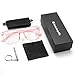 EOSNEIK Blue Light Blocking Glasses Men Women Vintage Thick Round Rim Frame Eyeglasses Anti Blue Ray Computer Game Glasses (A1)