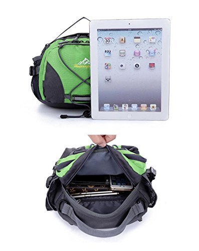 Han Shi- Sports Bag, Waterproof Running Belt Bum Waist Pouch Fanny Pack Camping Sport Hiking Shoulder Bag (Green)