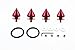 Dewhel New SPIKED ALUMINUM JDM Quick Release Fasteners For Car Bumpers Trunk Fender Hatch Lids Kit Color Red