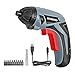 WORKPRO Cordless Rechargeable Power Screwdriver, Powered by 3.6V Li-ion Battery, USB Charging Cable and 10-Piece Bits Included