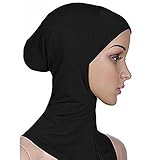 PanDaDa Women Cotton Full Cover Inner Hijab Caps Black