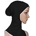 PanDaDa Women Cotton Full Cover Inner Hijab Caps Black 43X45cm