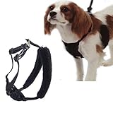 Yuppie Puppy Small Black Stop Pulling Mesh Harness Neck Size 8