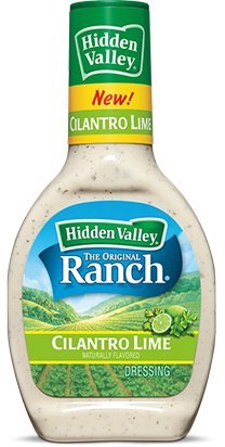 Hidden Valley Ranch Dressing - Cilantro Lime - Naturally Flavored - Gluten Free - Net Wt. 16 FL OZ (473 mL) Per Bottle - Pack of 2