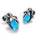 Vintage Stainless Steel Dragon Claw Mens Stud Earrings